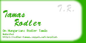 tamas rodler business card